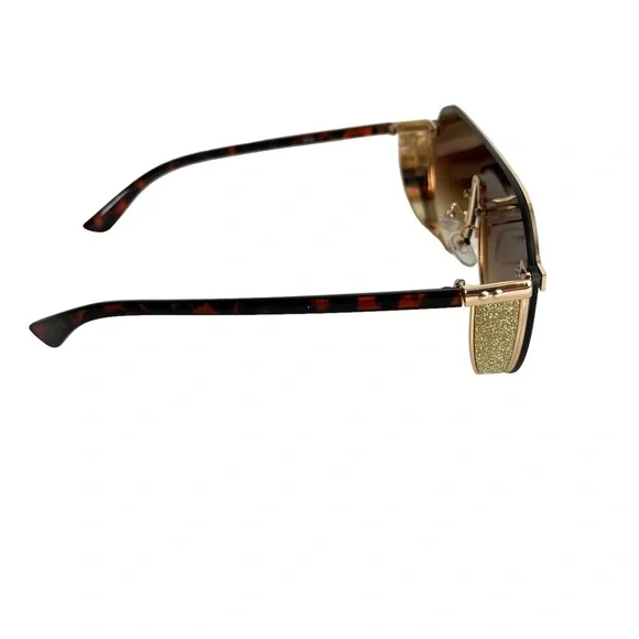 SUNGLASSES Fashion Gold & Brown Shades Sun Glasses Summer Beach Vacation - Picture 16 of 16